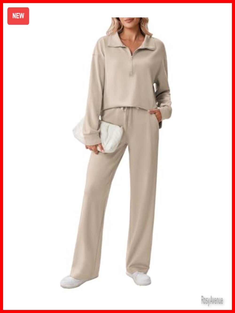 2 Piece Sweatsuit Set Half Zip Tracksuit & Jogger Lounge Set